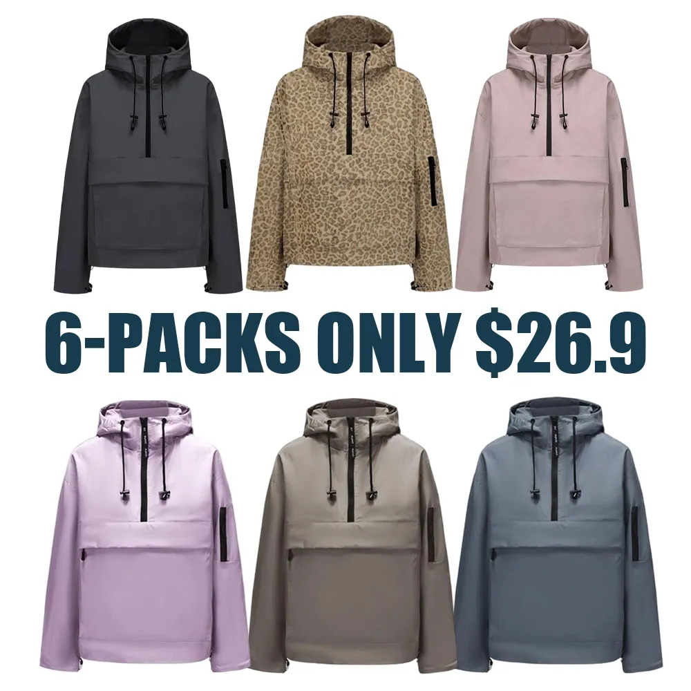 Waterproof oversized autumn hooded jacket