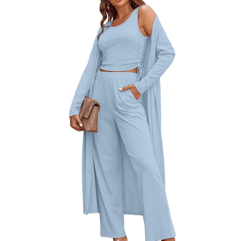 Women's Lightweight Sleepwear 3-Piece Set Sportswear