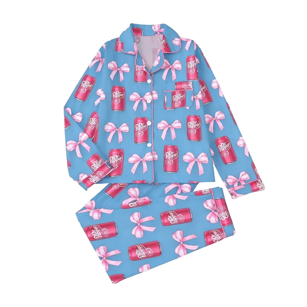 Women's Fall Winter Long Sleeve Sleepwear Set