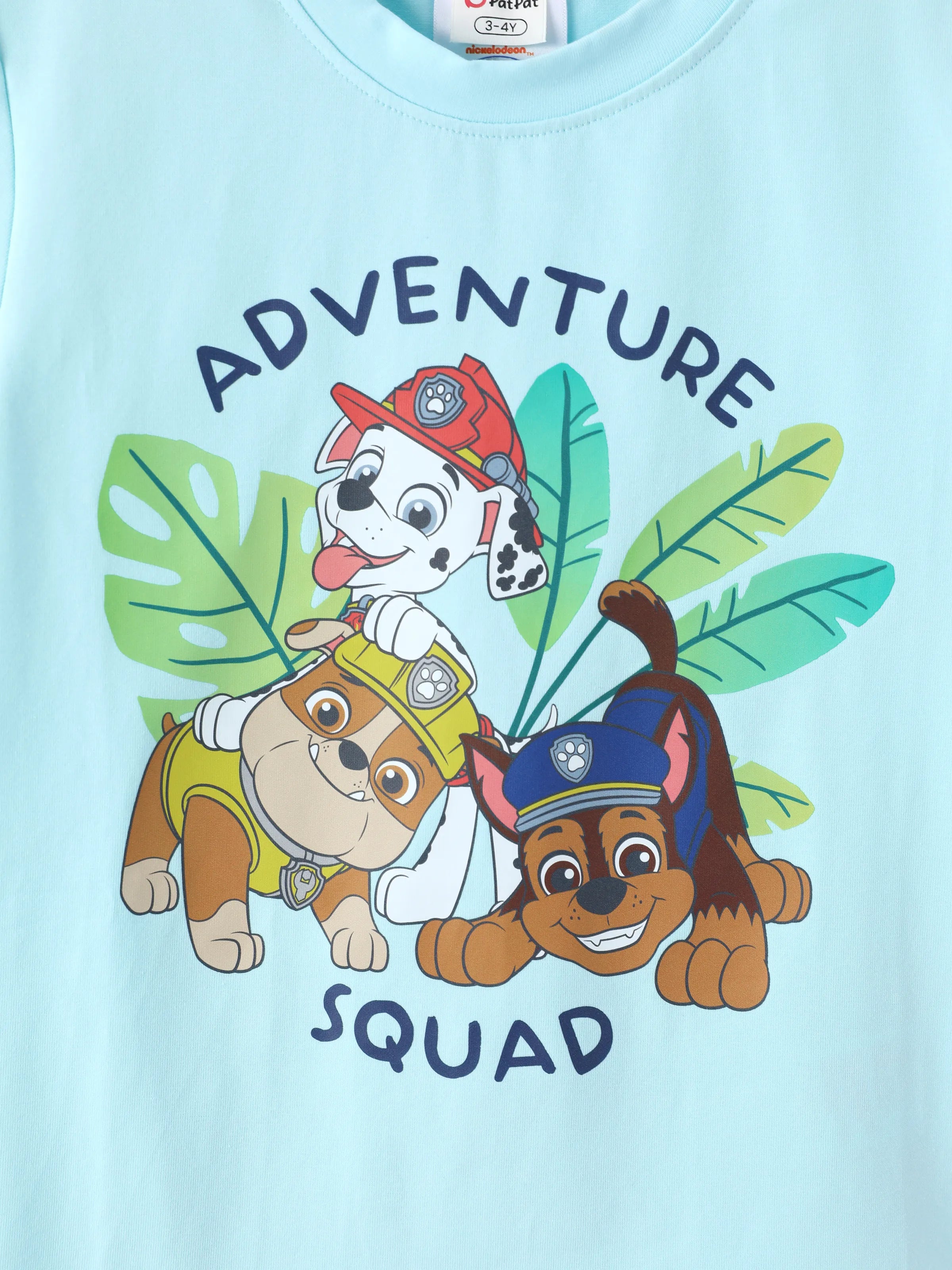 PAW Patrol Matching Family Floral Dress/ Cotton Top Turquoise