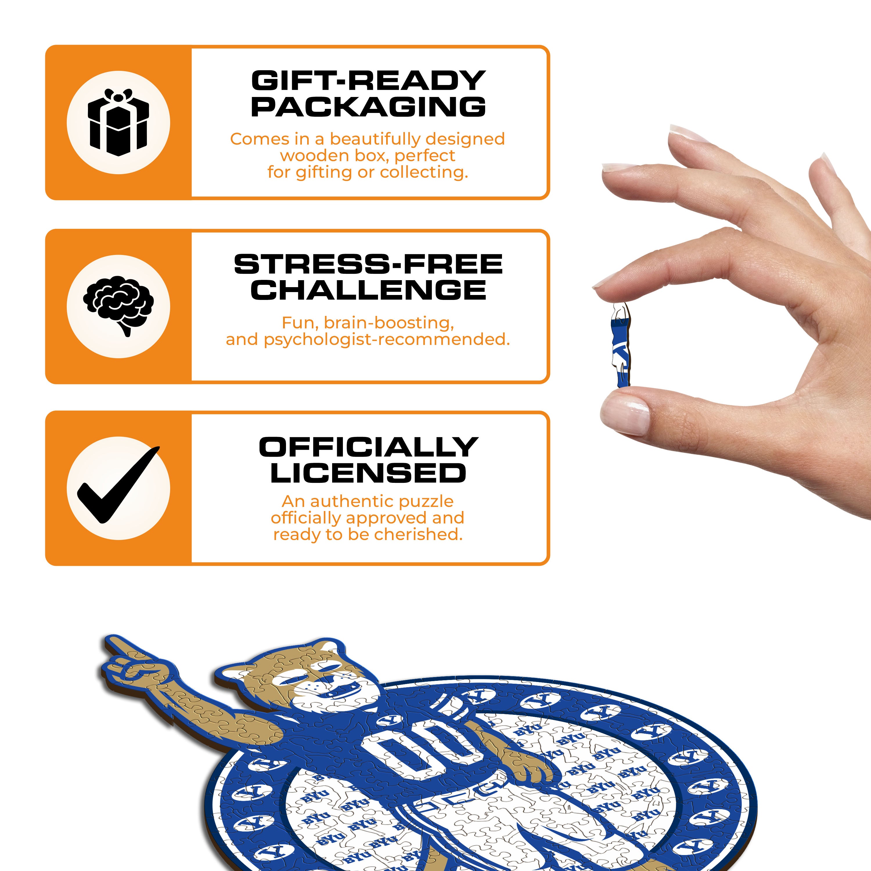 Brigham Young University Mascot - Wooden Puzzle