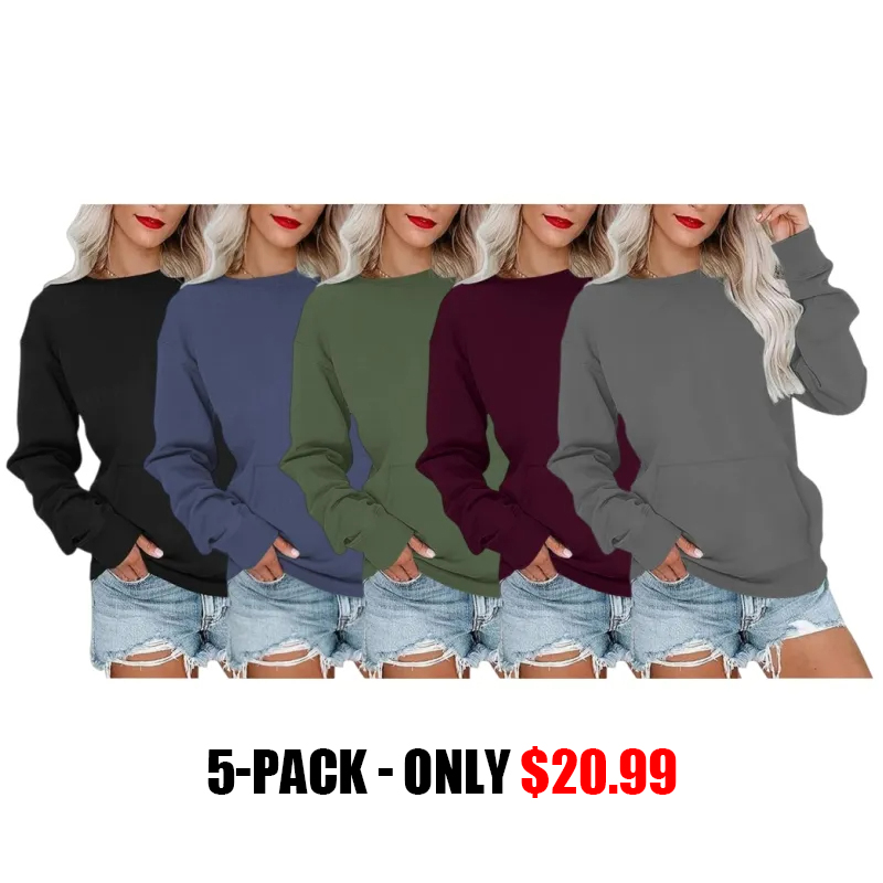 🔥LAST DAY 70% OFF✨Women’s Oversized Crewneck Fleece Sweatshirt