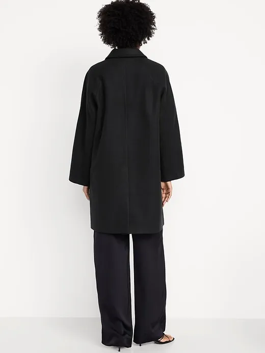 Relaxed Button-Front Mac Coat