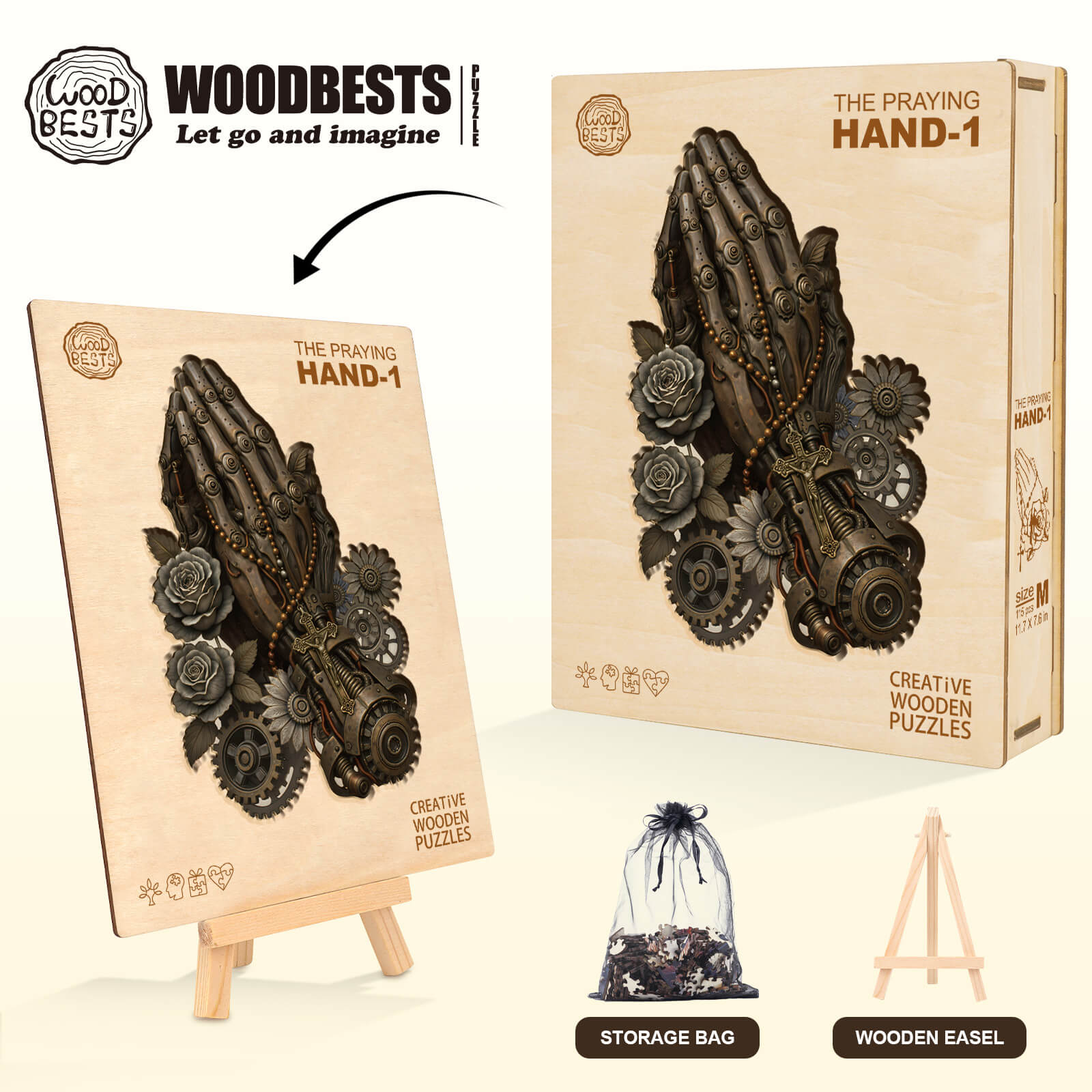 The Praying Hand-1 Wooden Jigsaw Puzzle