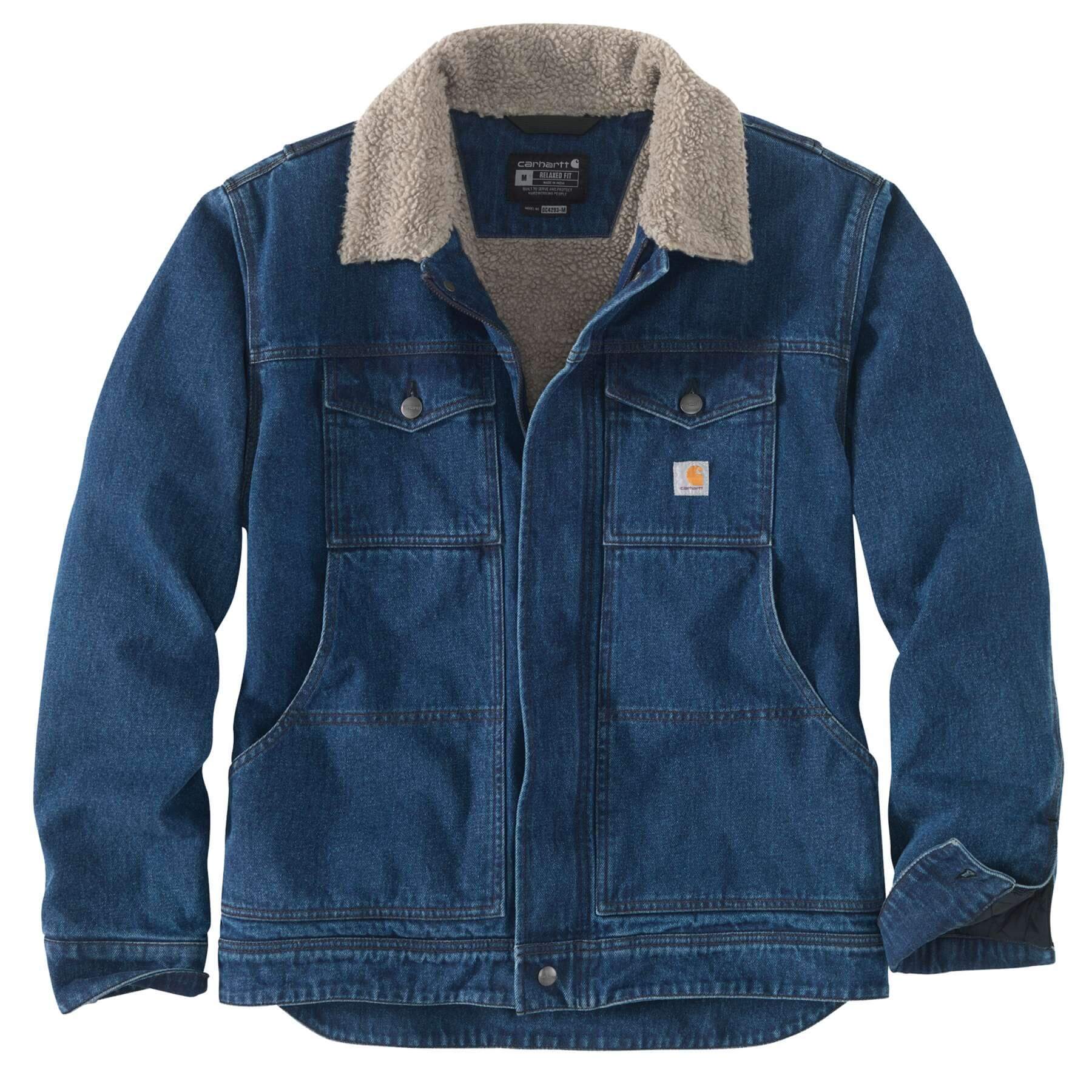 CHT Relaxed Fit Denim Sherpa-Lined Jacket 105478
