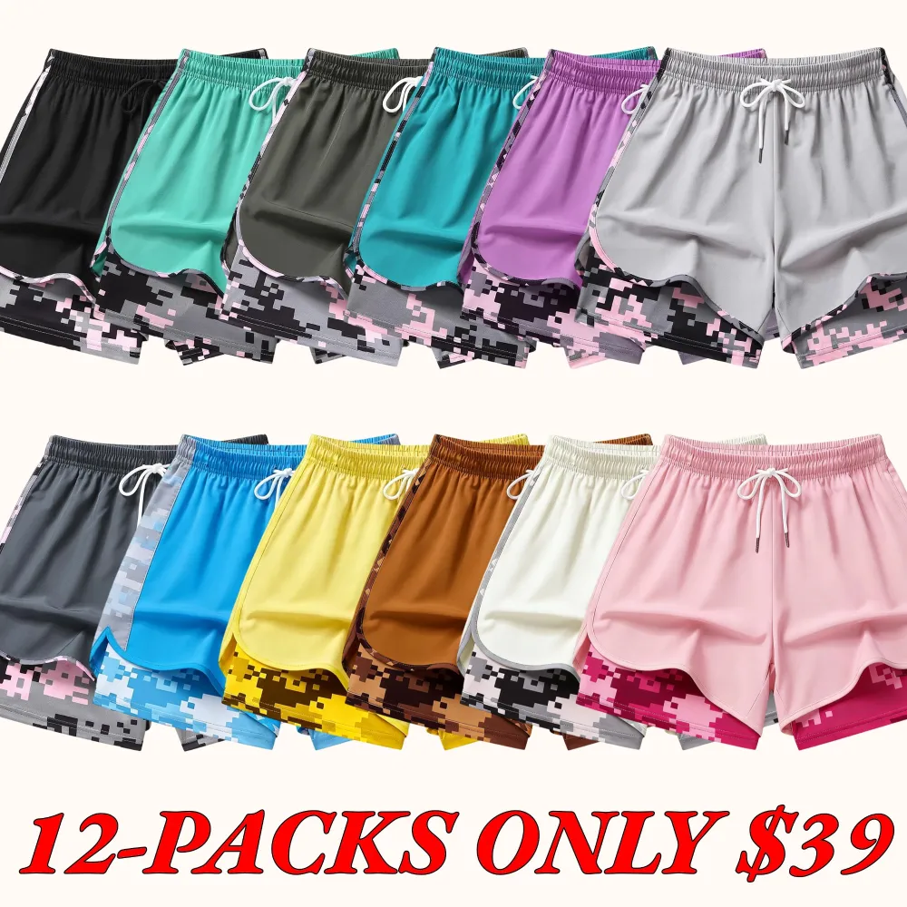 Women's Casual Athletic Shorts — Built-in Liner, Drawstring, and Elastic Waistband