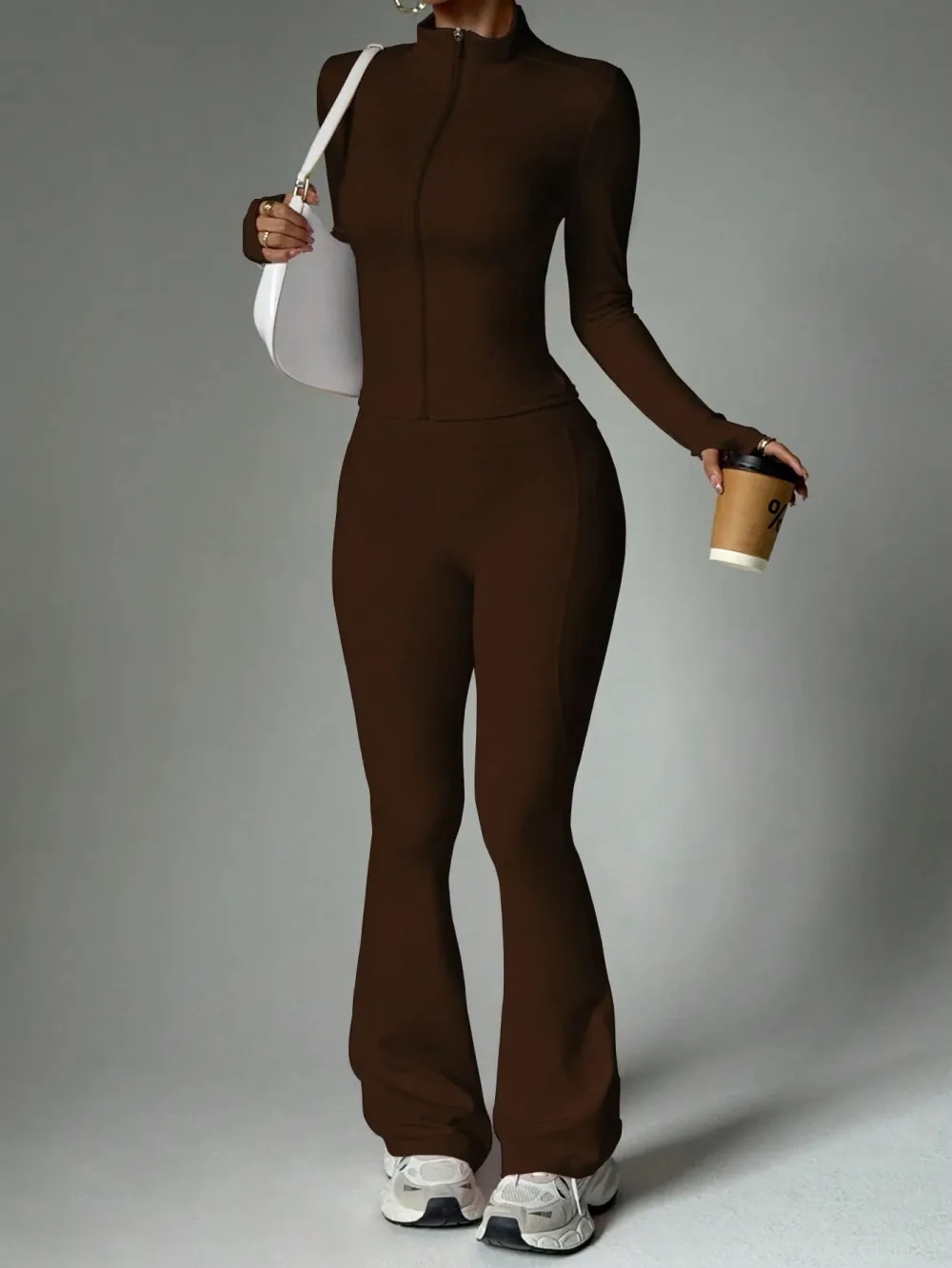 Women's Street Style 2-Piece Bodycon Activewear Set