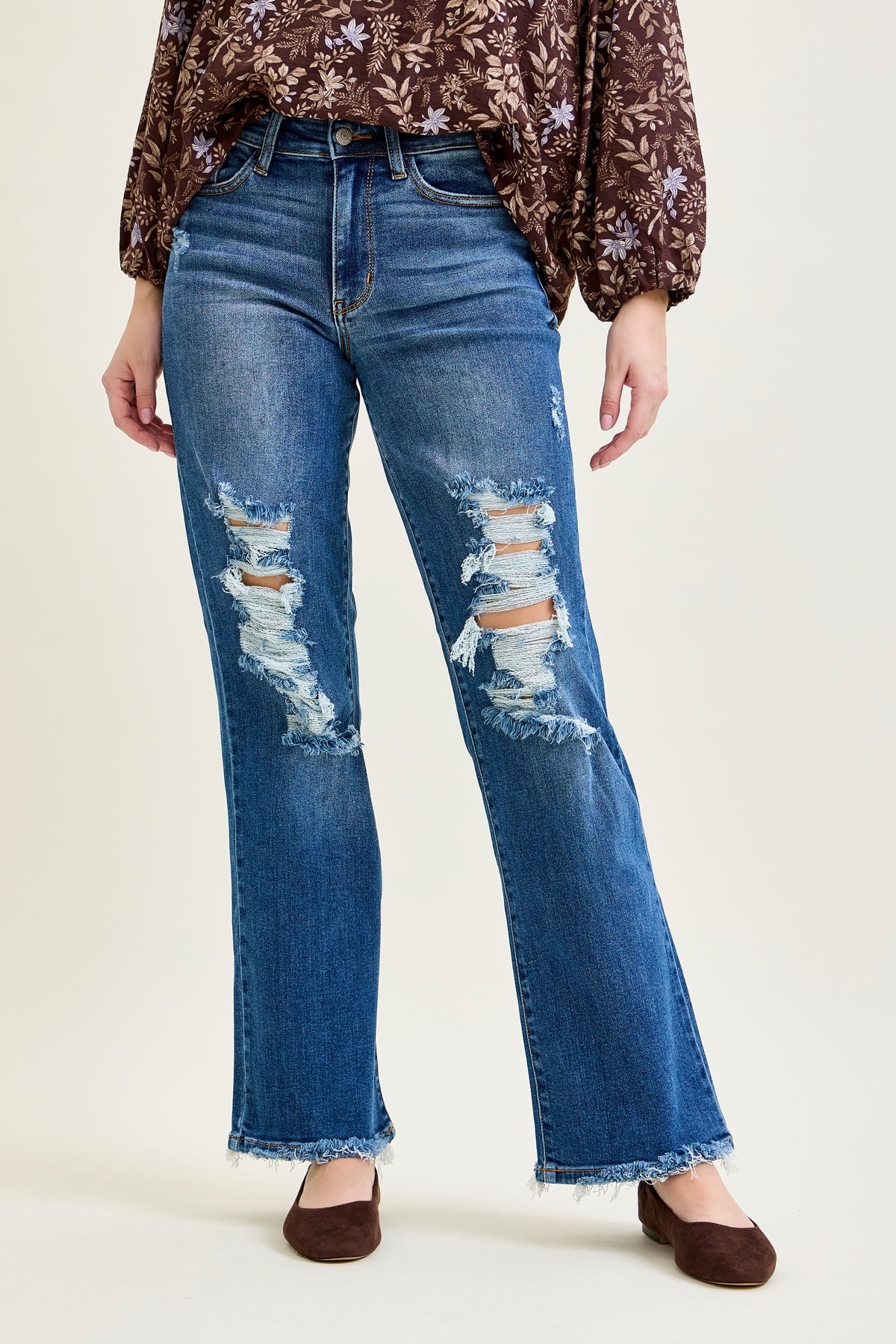 Brett Distressed Dad Jeans