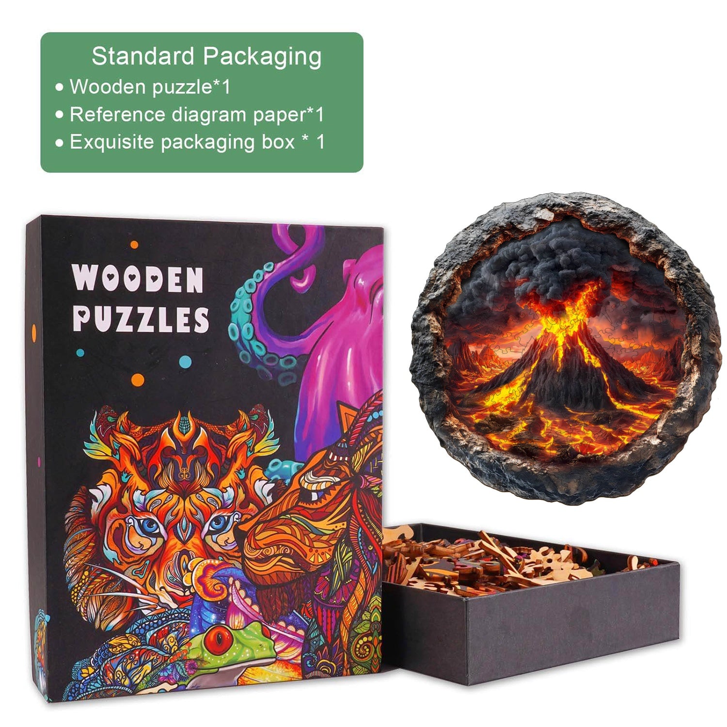 3D Volcanic Eruption Wooden Jigsaw Puzzle