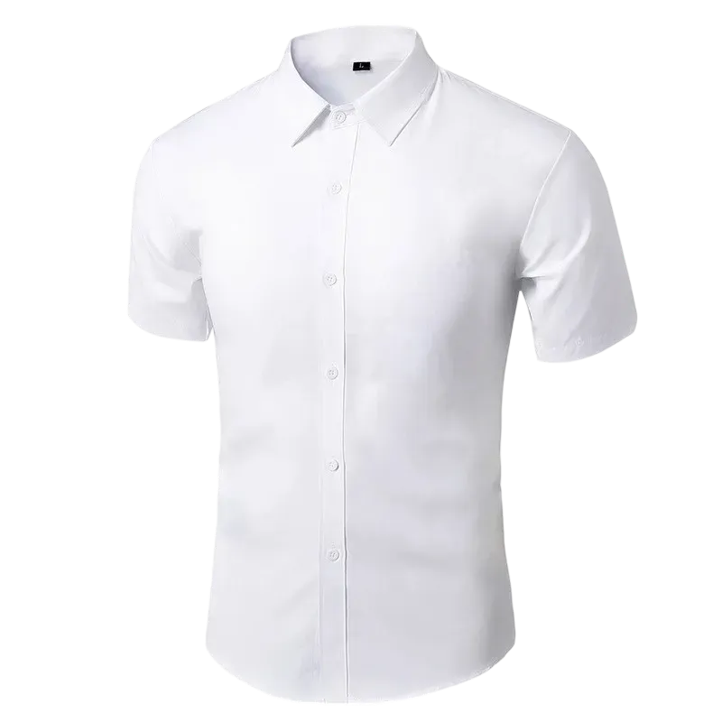 Men'S White Shirt Long Sleeves Free Ironing Business Formal Slim Fit Korean Style Professional Work Men'S White Casual Suit Shirt