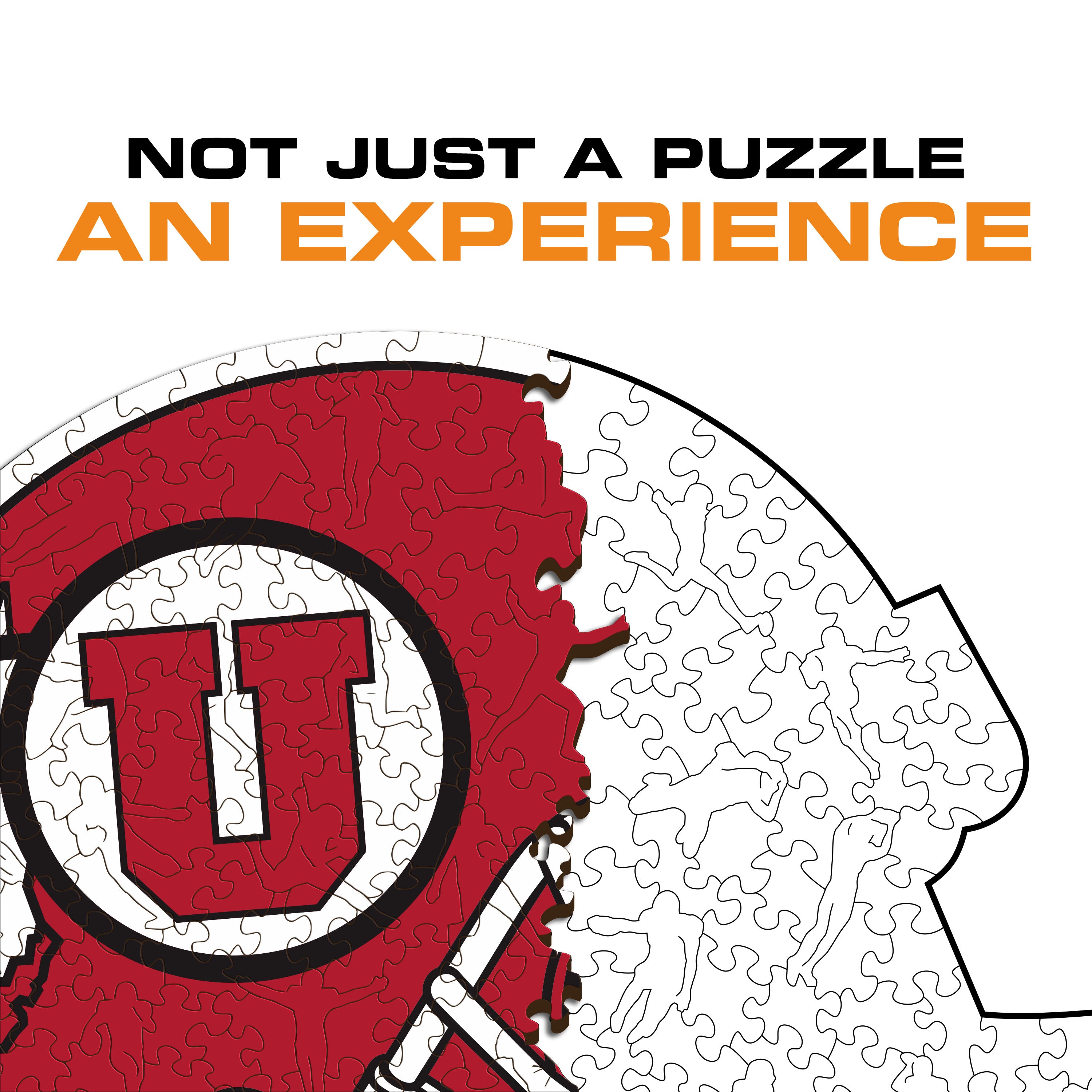 University of Utah Helmet - Wooden Puzzle