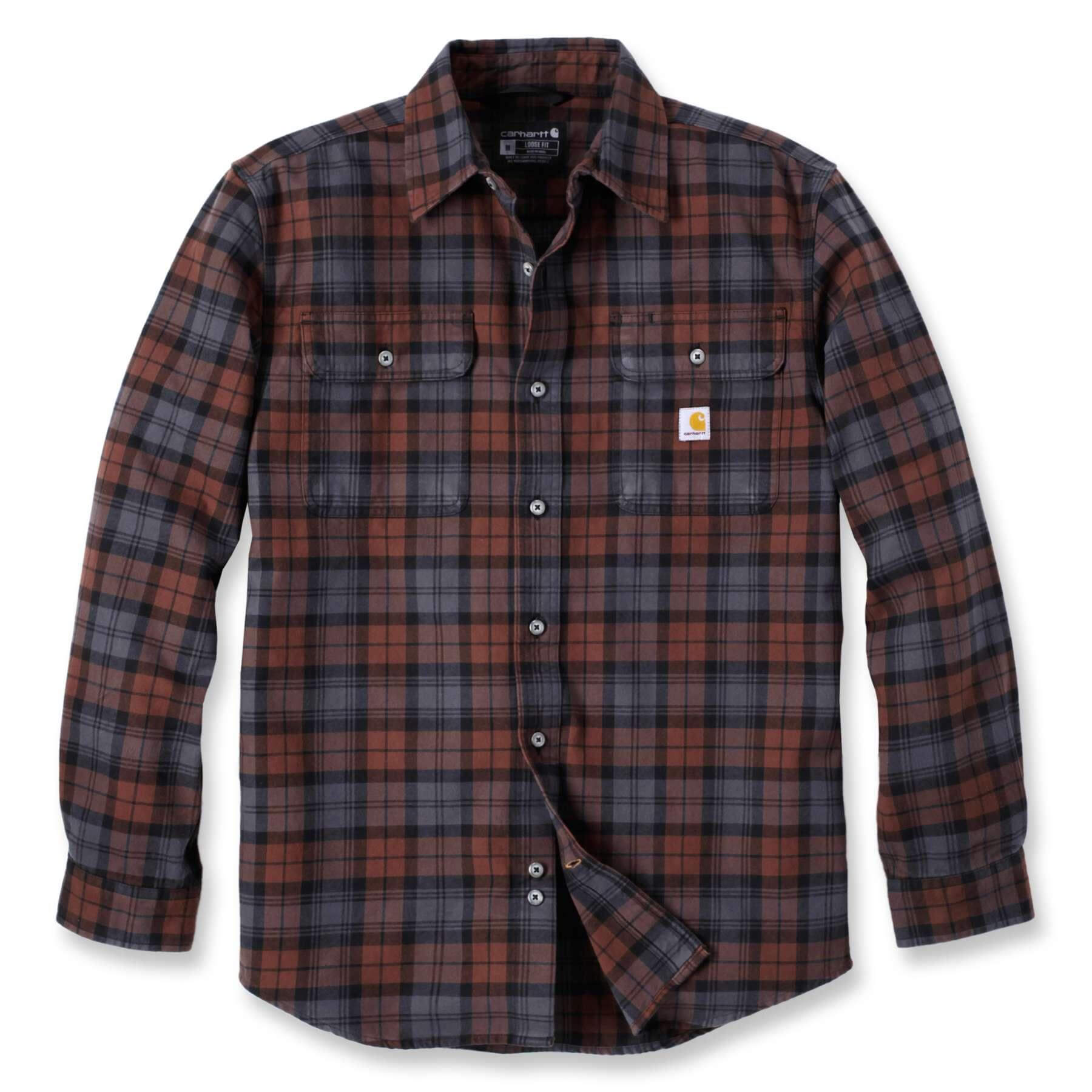 CHT Heavyweight Flannel Loose Fit Long-Sleeve Plaid Shirt 106356