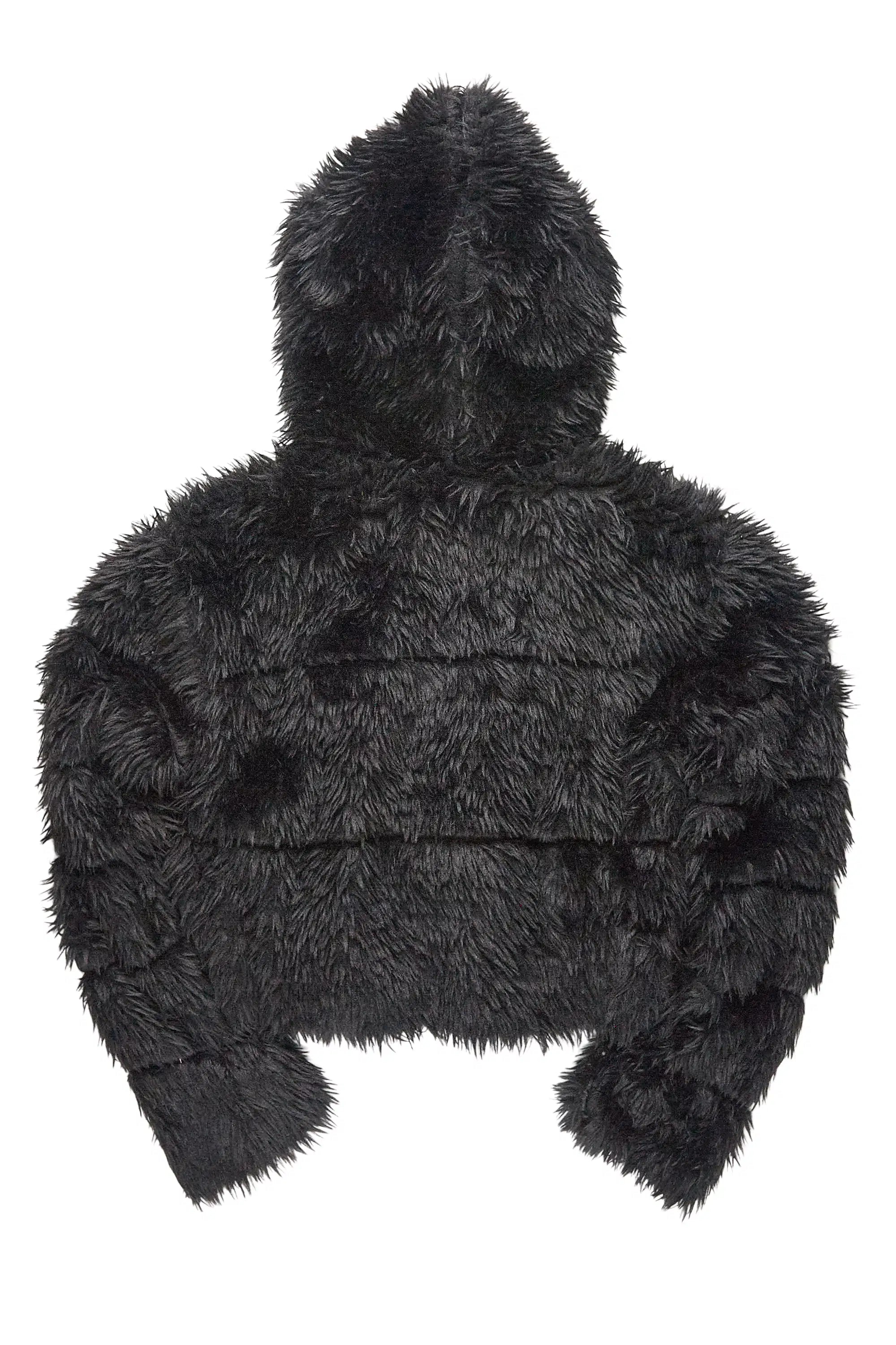 Kristin Black Fur Jacket