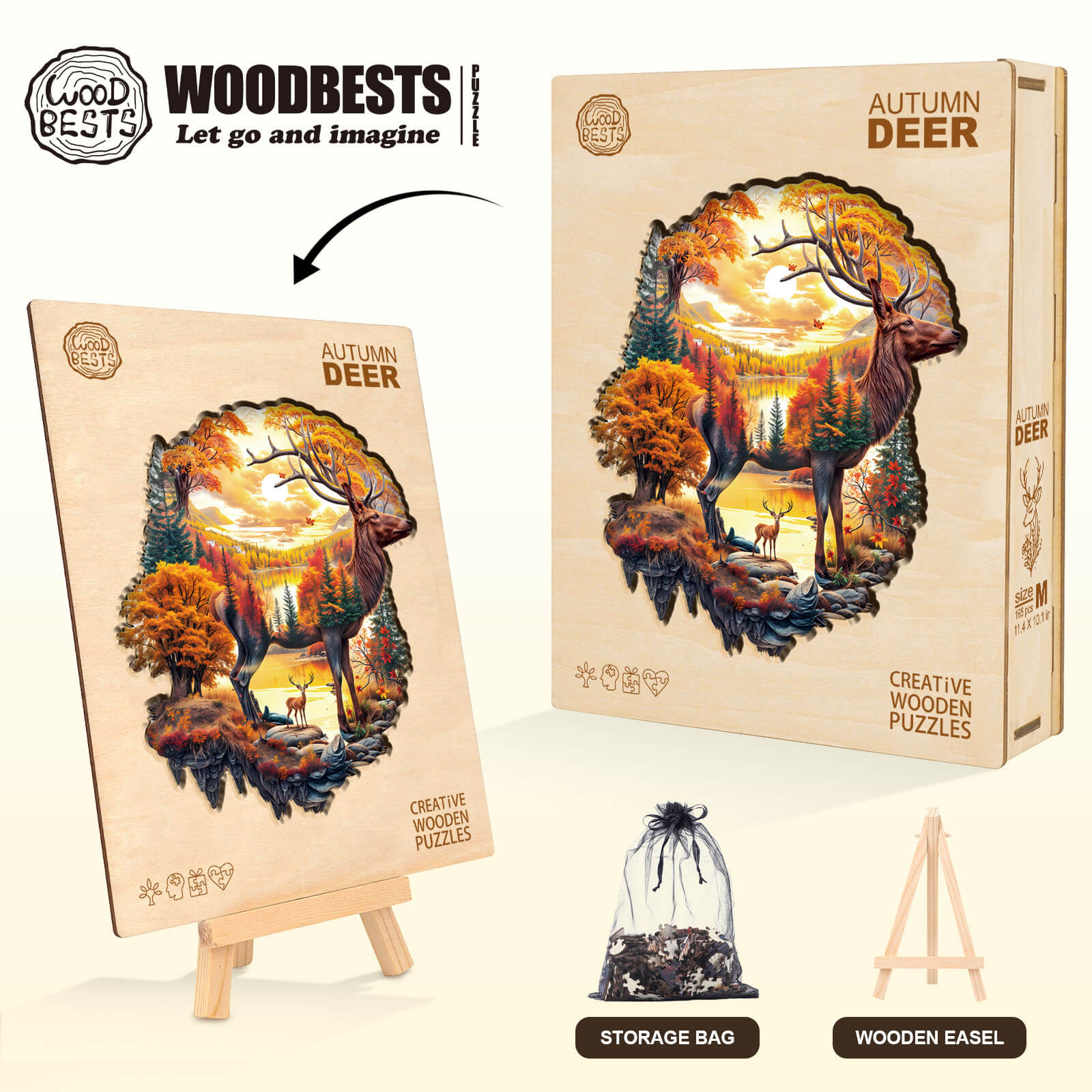 Autumn Deer Wooden Jigsaw Puzzle
