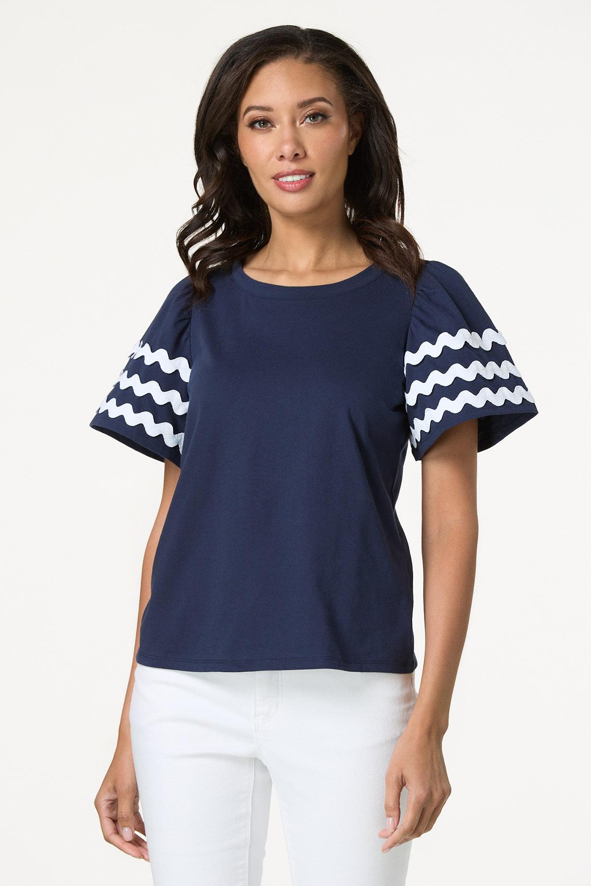 Ric Rac Flutter Sleeve Top