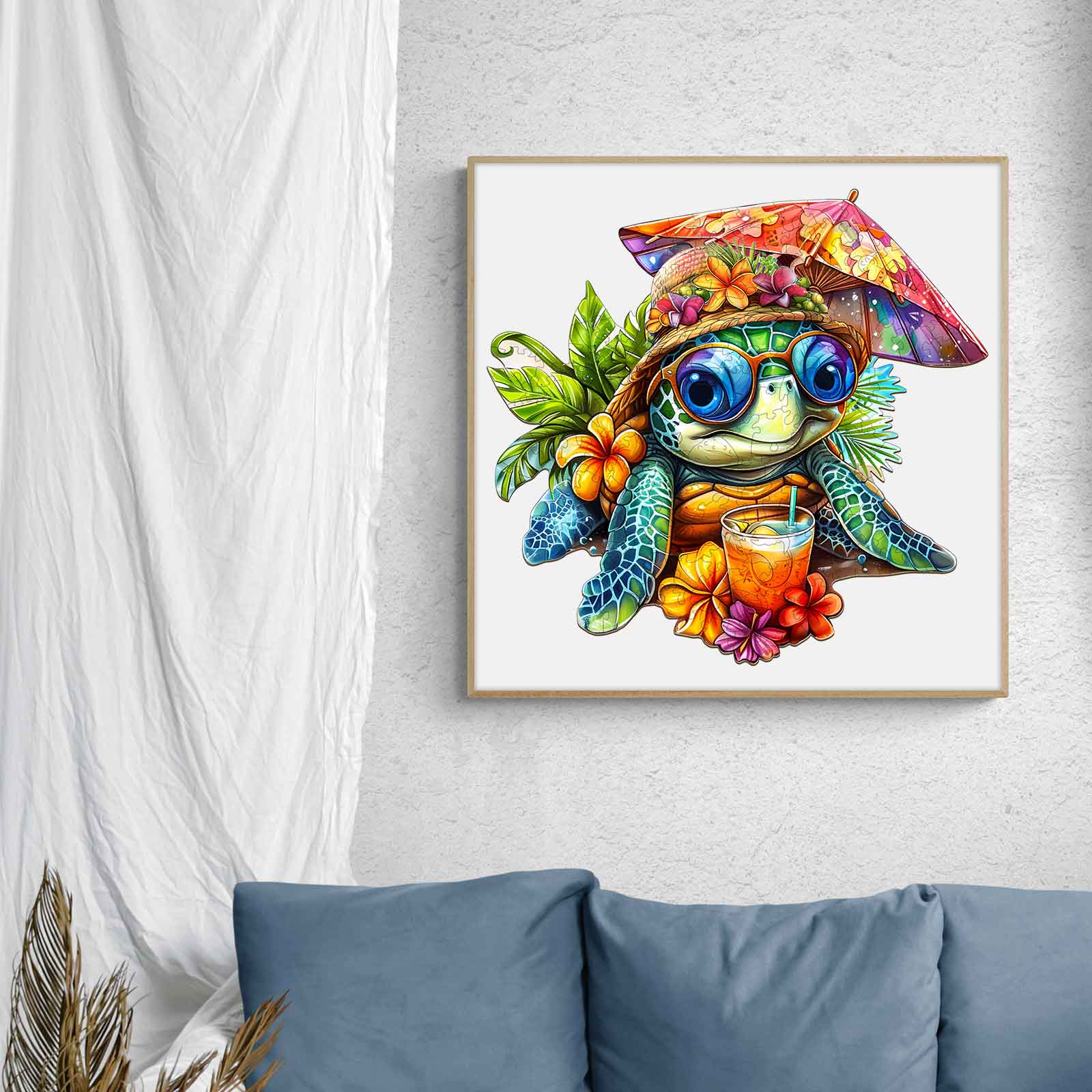 Beach Turtle Wooden Jigsaw Puzzle