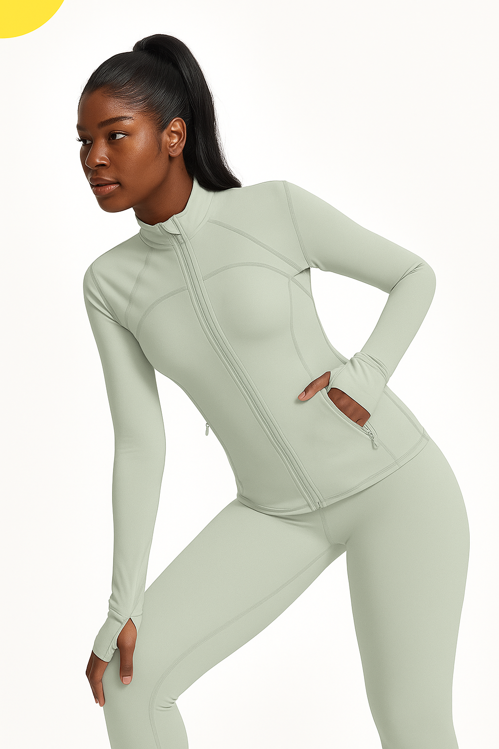 Crop Track Jacket & Leggings Set Activewear