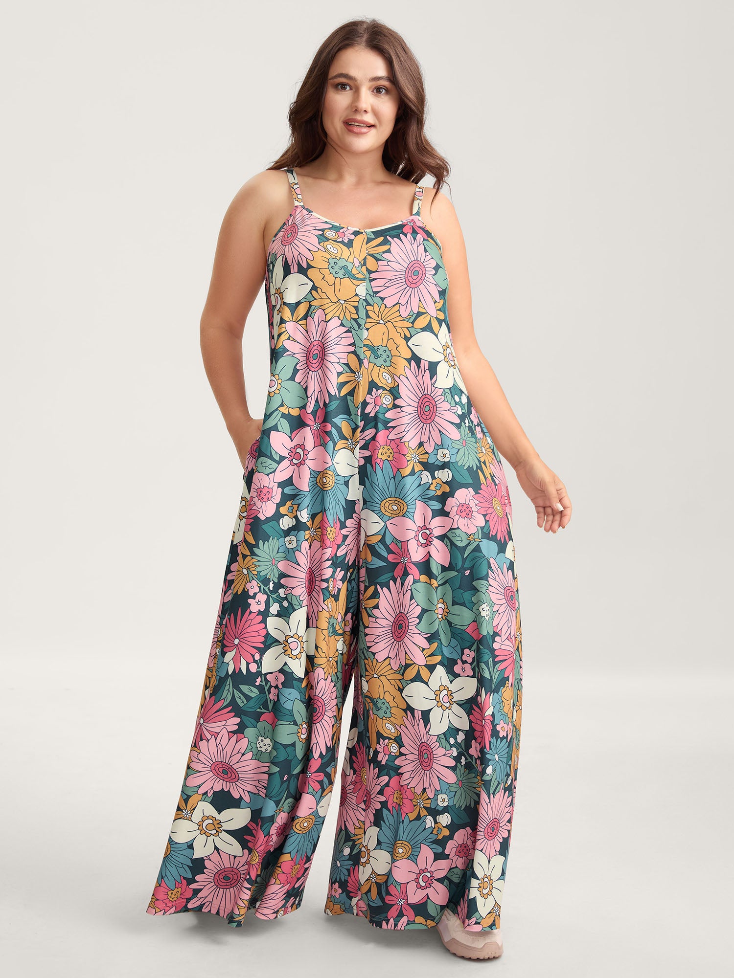 Vivid Groove Stretchy Adjustable Jumpsuit