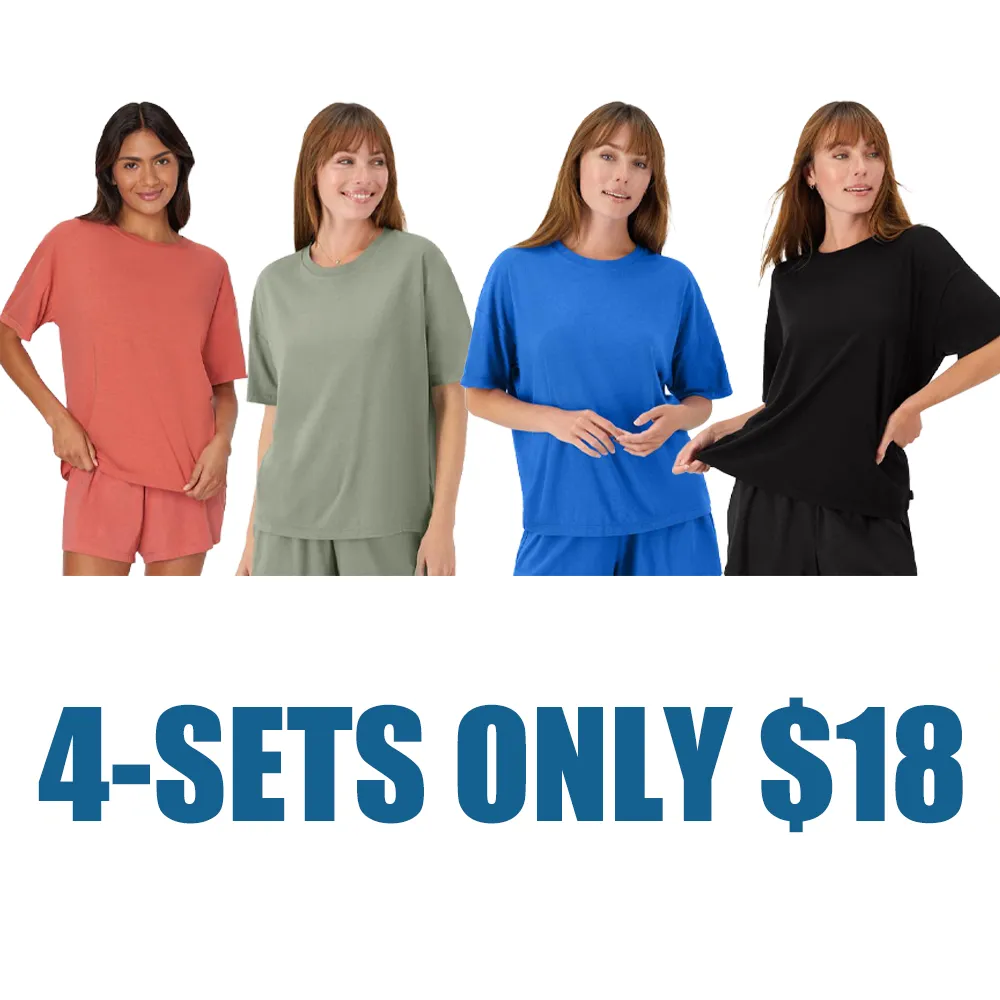 Lady's soft and loose T-shirt suit(Just $3 Each!)
