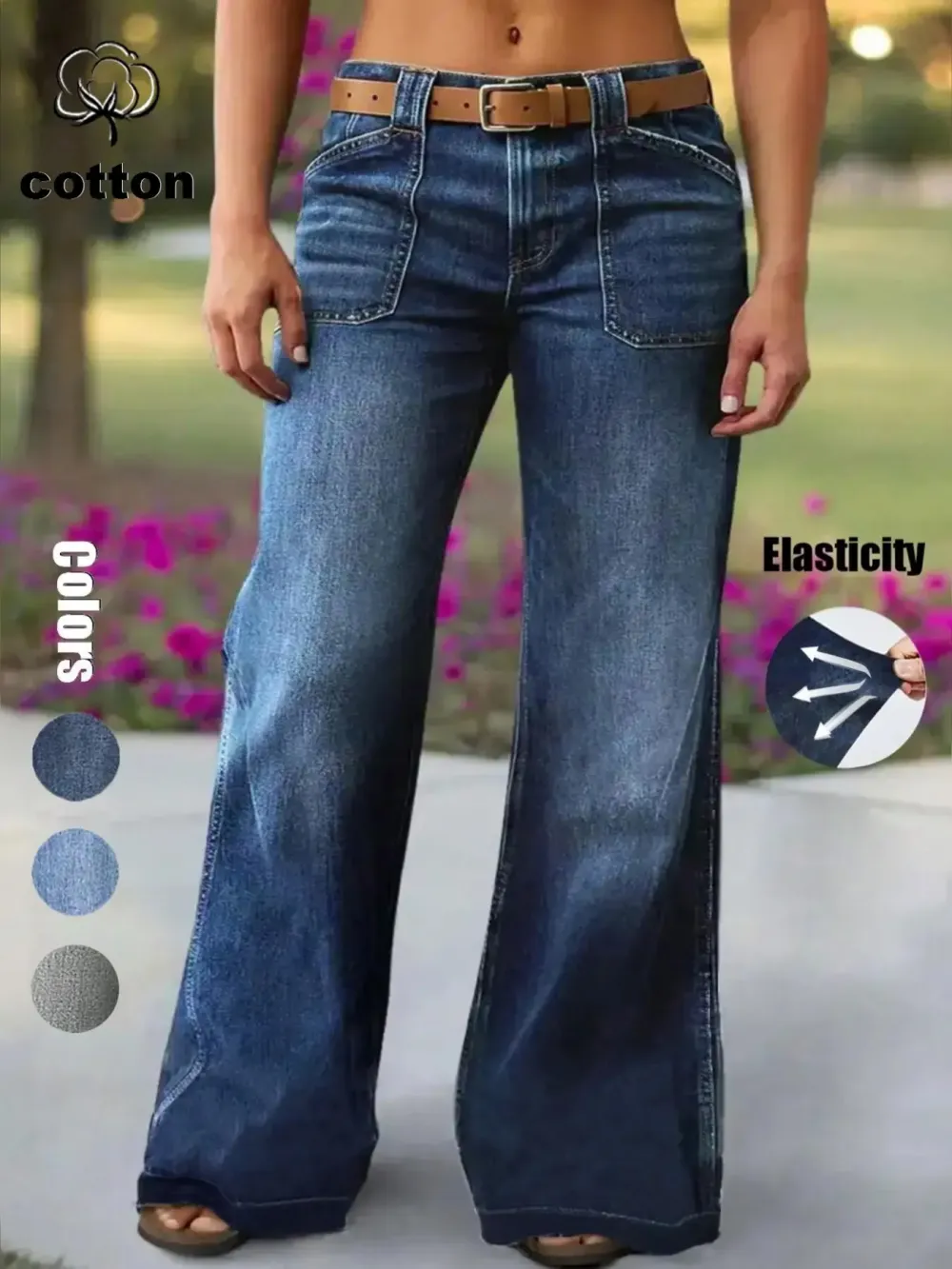 Women's loose straight leg jeans