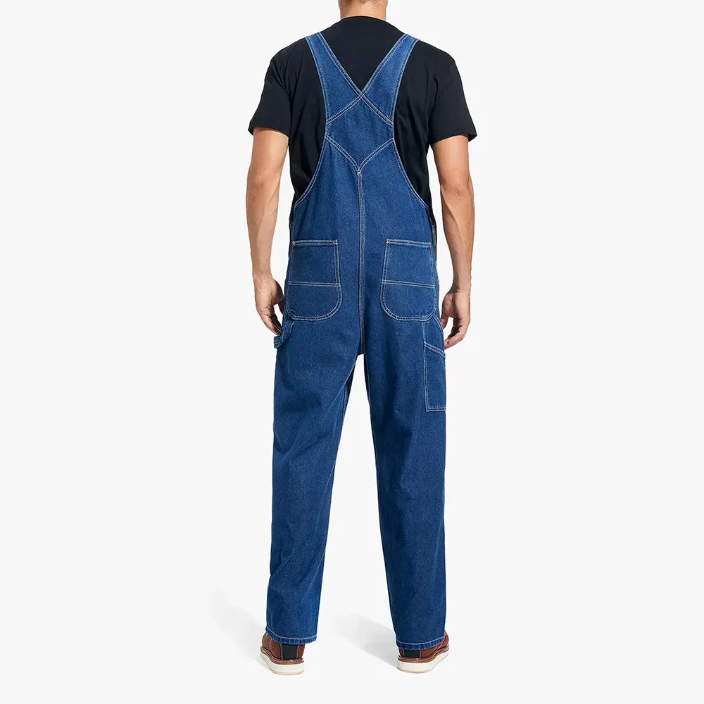 Men's Denim Bib Overalls, Men's Overalls Workwear with Adjustable Straps and Convenient Tool Pockets