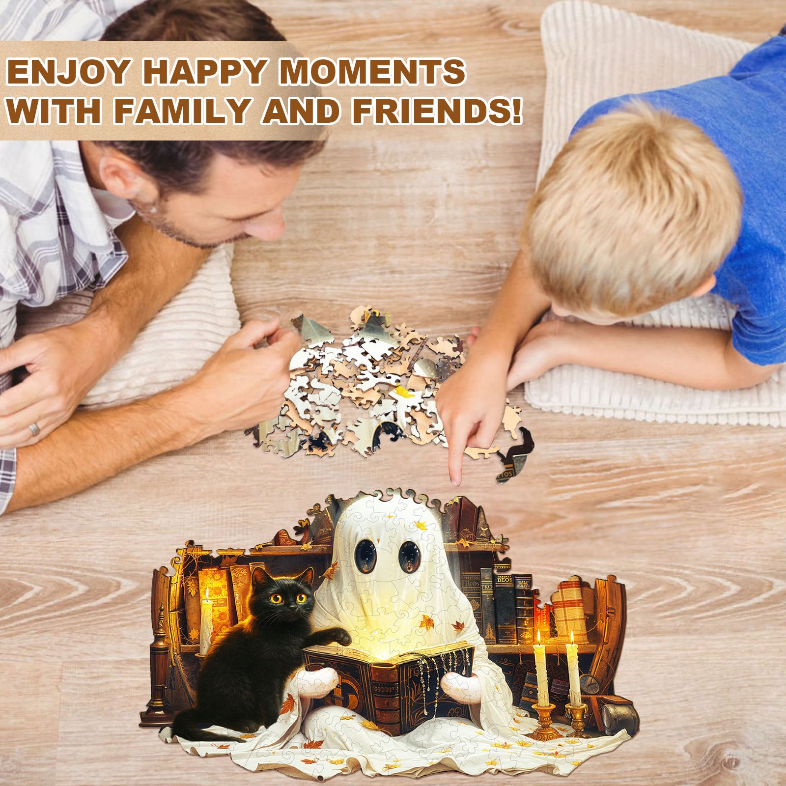 Black Cat Tales Wooden Jigsaw Puzzle