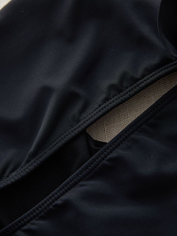 Padded Bandage Flower Shape Hollow Solid Color One-Piece Swimwear