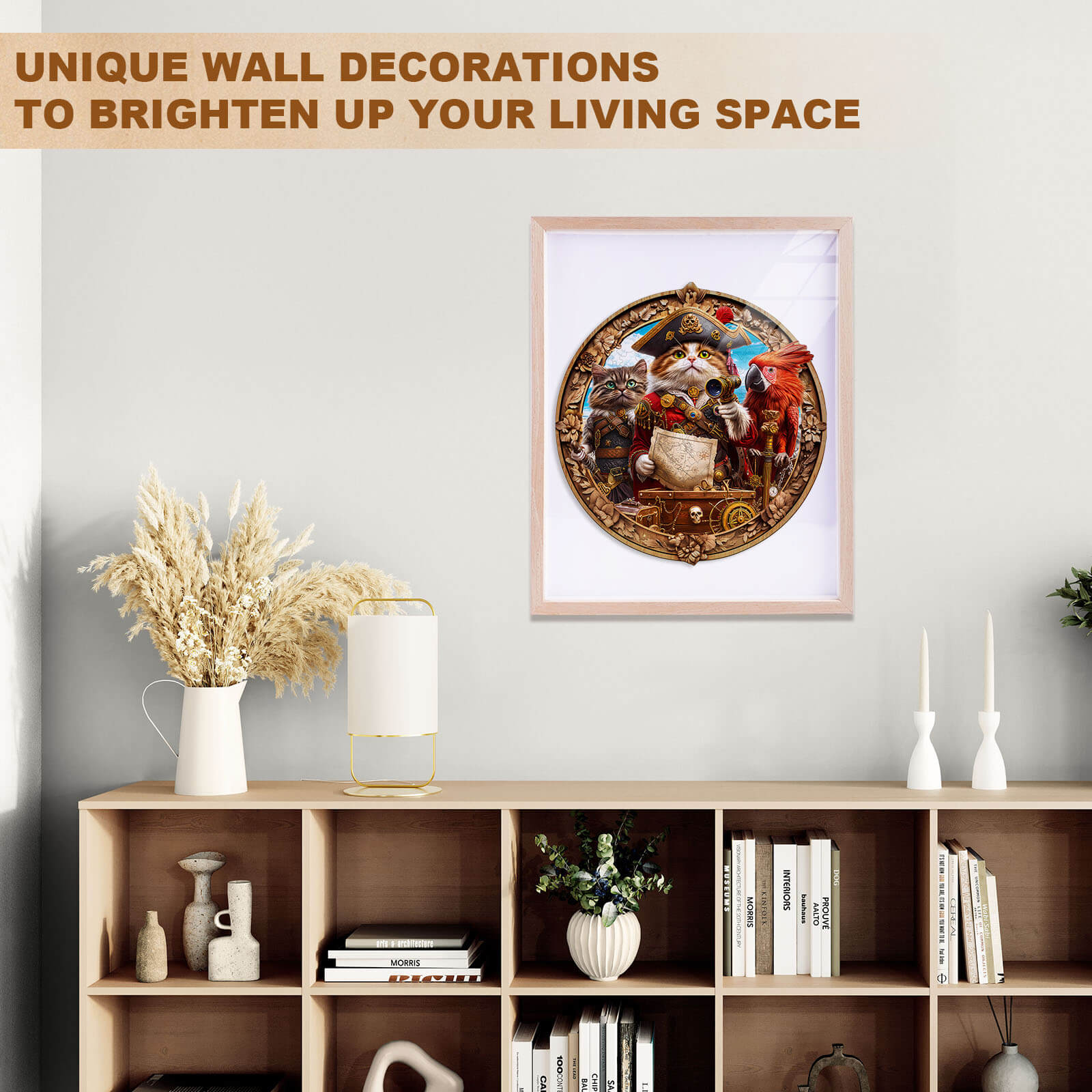 Pirate Cat Wooden Jigsaw Puzzle