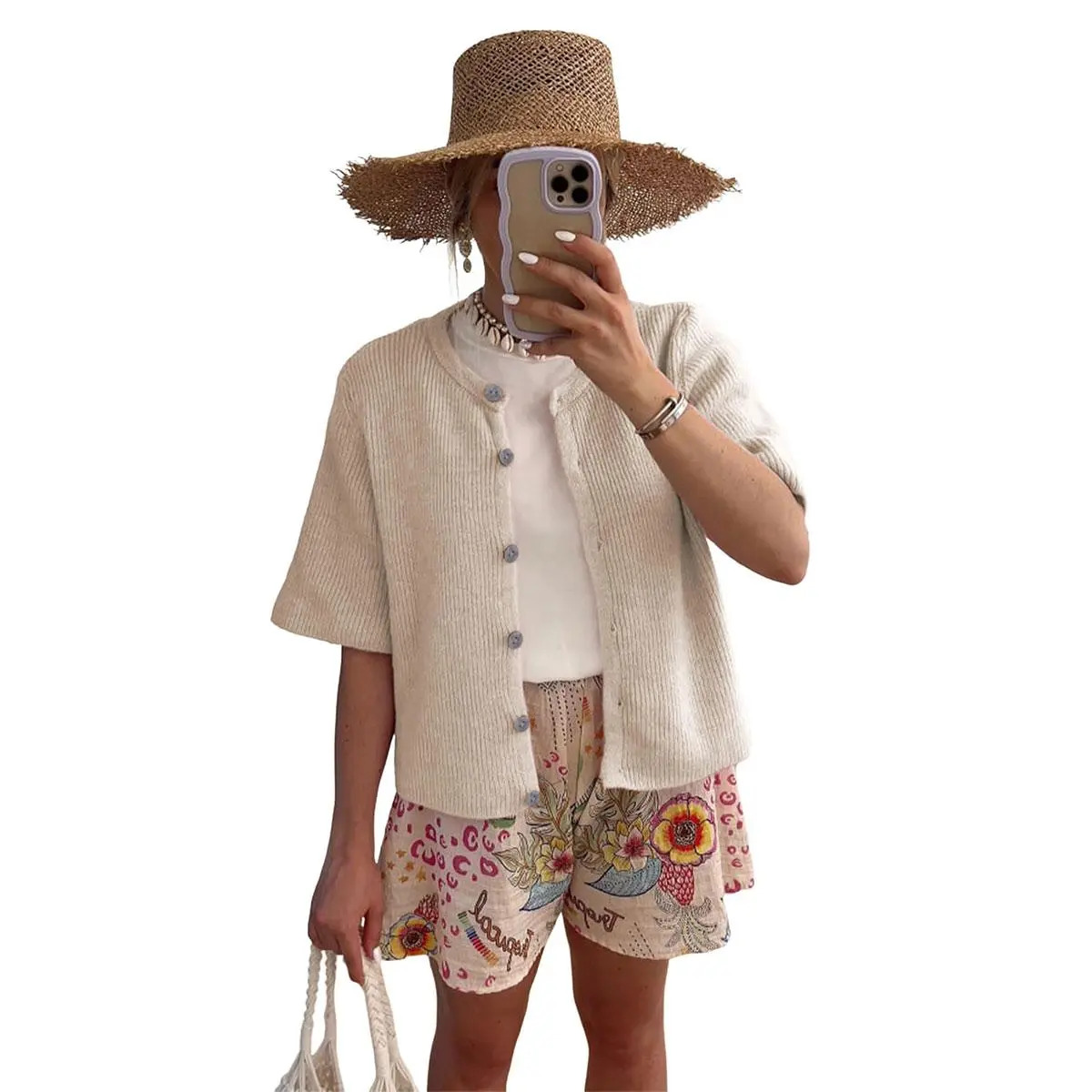 🔥 Women's Lightweight Cardigan Short Sleeve Button-Down Summer Cardigan Sweater