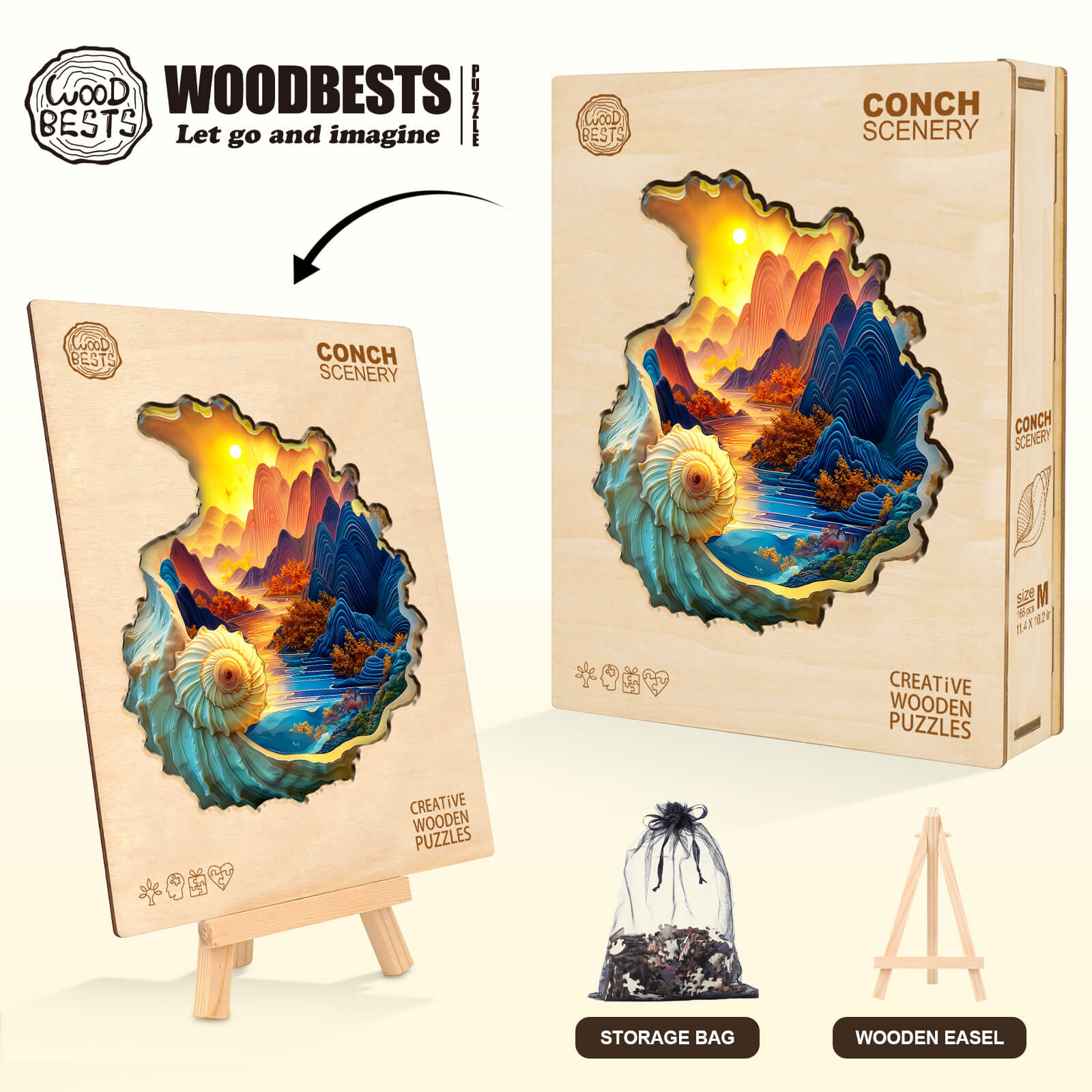 Conch scenery Wooden Jigsaw Puzzle
