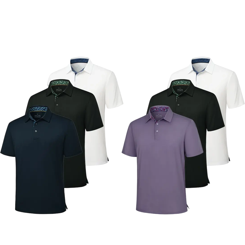 Men's Polo Shirts – Soft Breathable Cotton, Comfortable Short Sleeve Casual Fit, Classic Collared Polo Shirts for Work, Golf, Travel &Everyday Wear