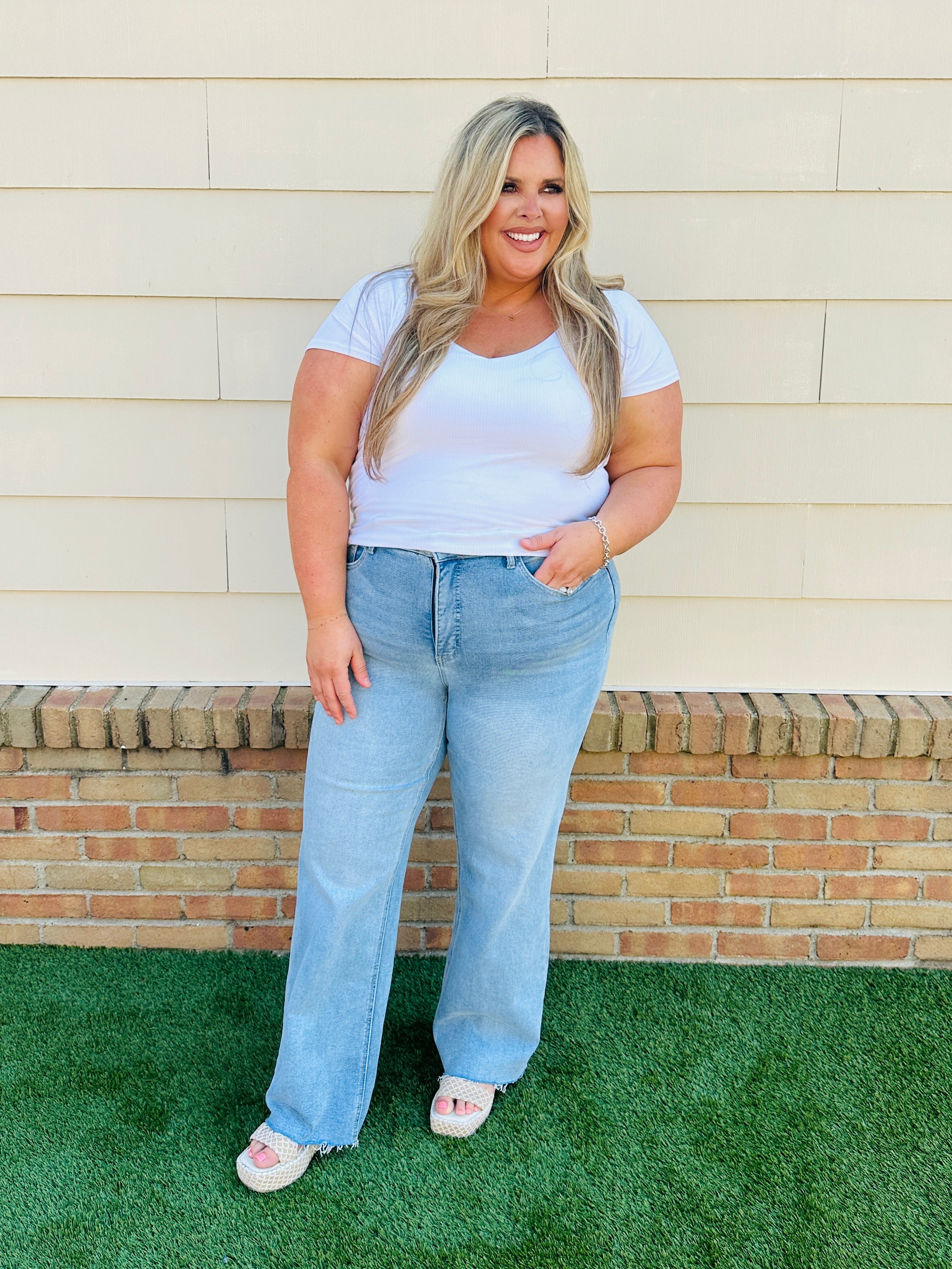 Wear Everywhere Wide Leg Tummy Control Jeans