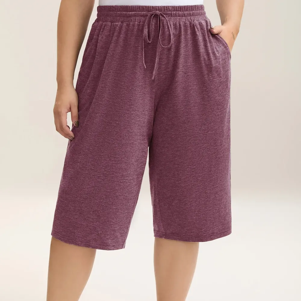Color-block Knitted Drawstring Lounge Pants