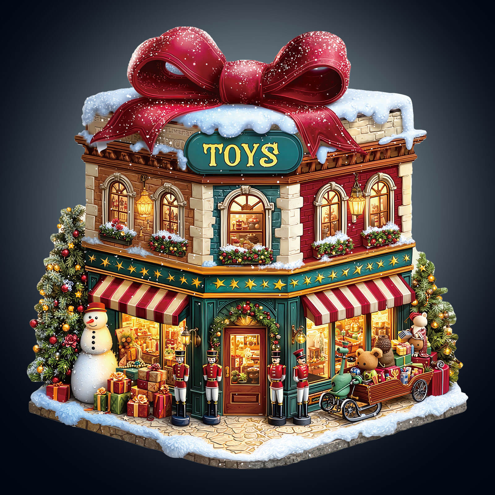 Christmas Toy Store Wooden Jigsaw Puzzle