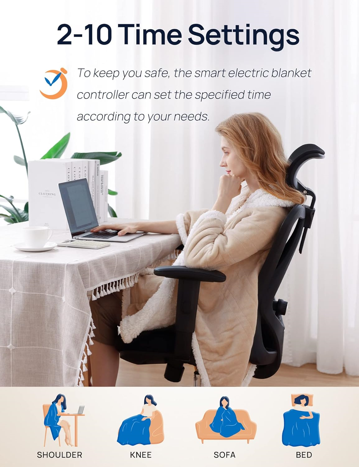 🎁CHRISTMAS PROMOTION-Wearable Electric Clothing With Sleeve And Foot Pockets 6 Heating Levels And Long Heating Times