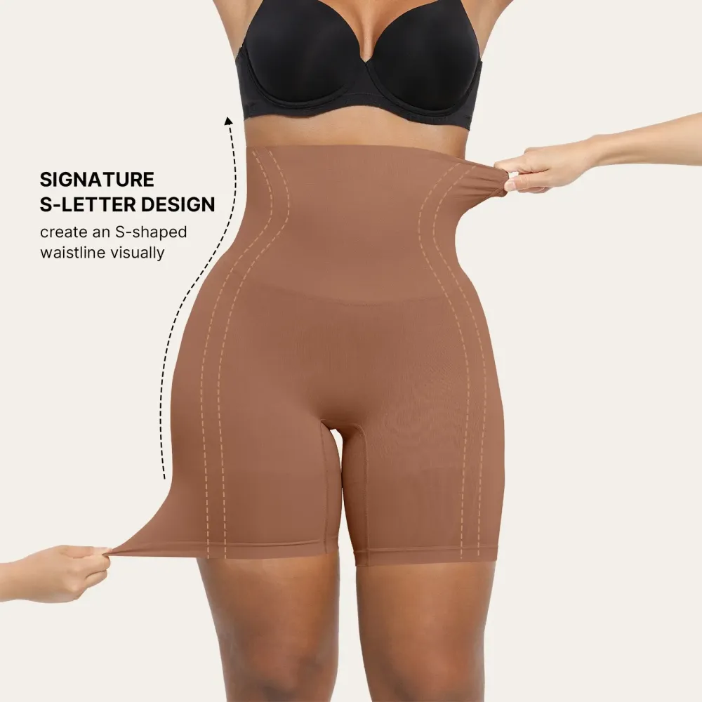 Shapellx Shapewear Sculpting Shorts for Women Seamless High Waisted Body Shaper Thigh Slimming Underwear