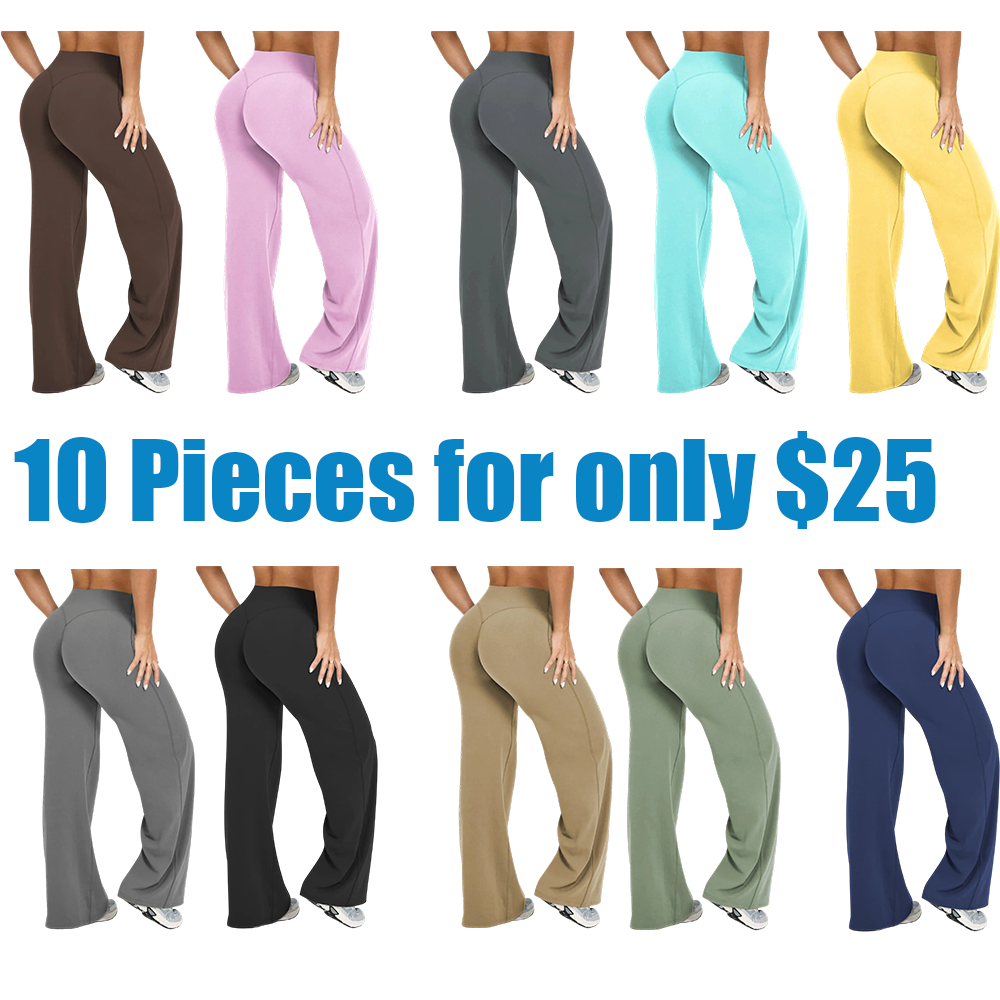 Women's High Waisted Elastic Loose Fit Straight Leg Pants, Butt Lifting Outdoor Casual Pants, Suitable for Yoga and Pilates, Comfortable Daily Wear, High Waist Design