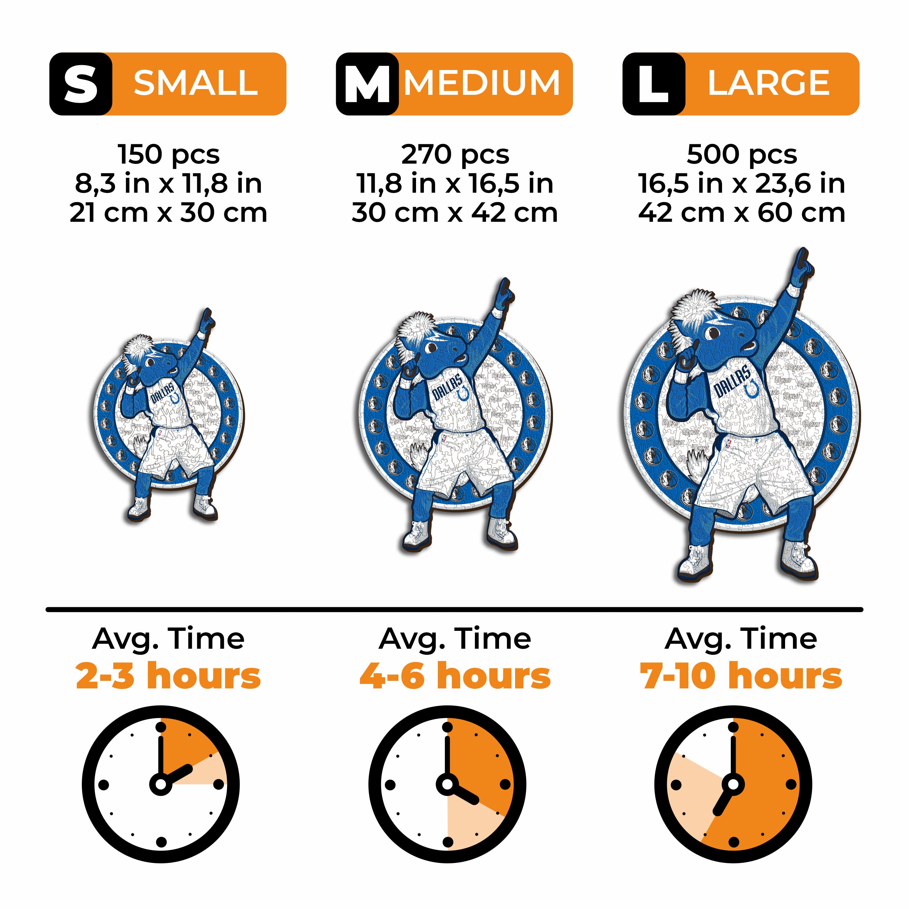 Dallas Mavericks™ Mascot - Wooden Puzzle