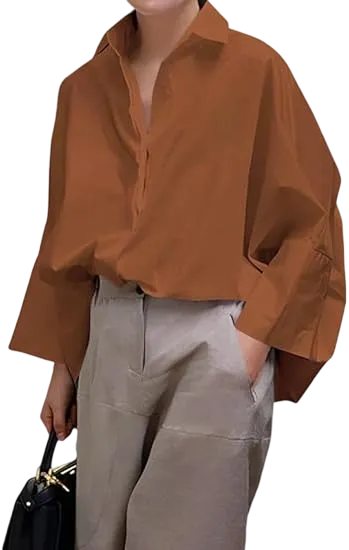 Women's Lapel Shirt And Crepe Trouser