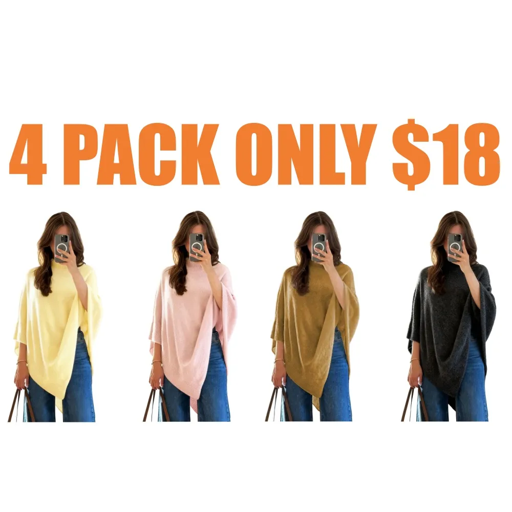 Women's Plain Loose Elegant Fashion Sweater Shawl