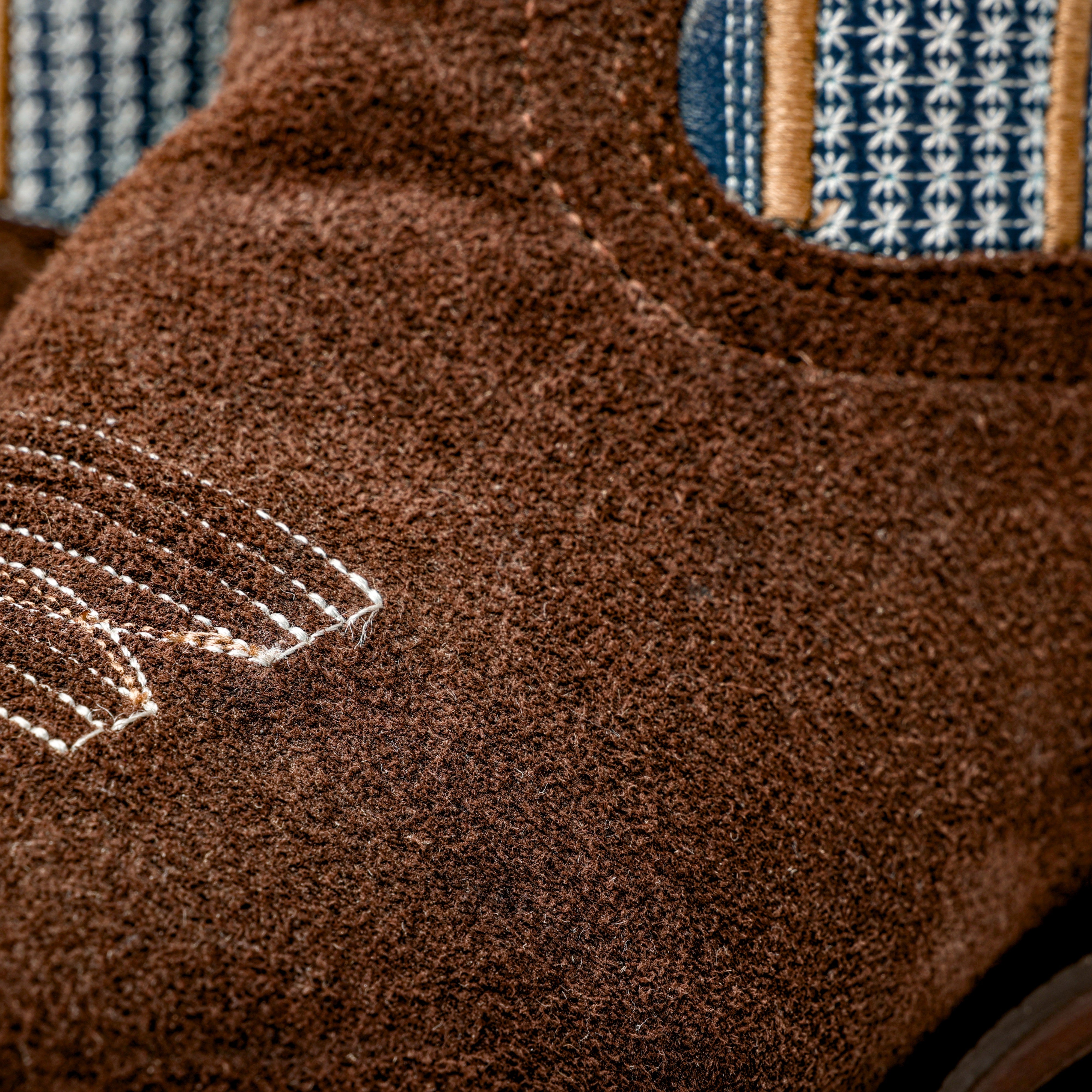 Chocolate Brown Rough-Out Boots - Square Toe