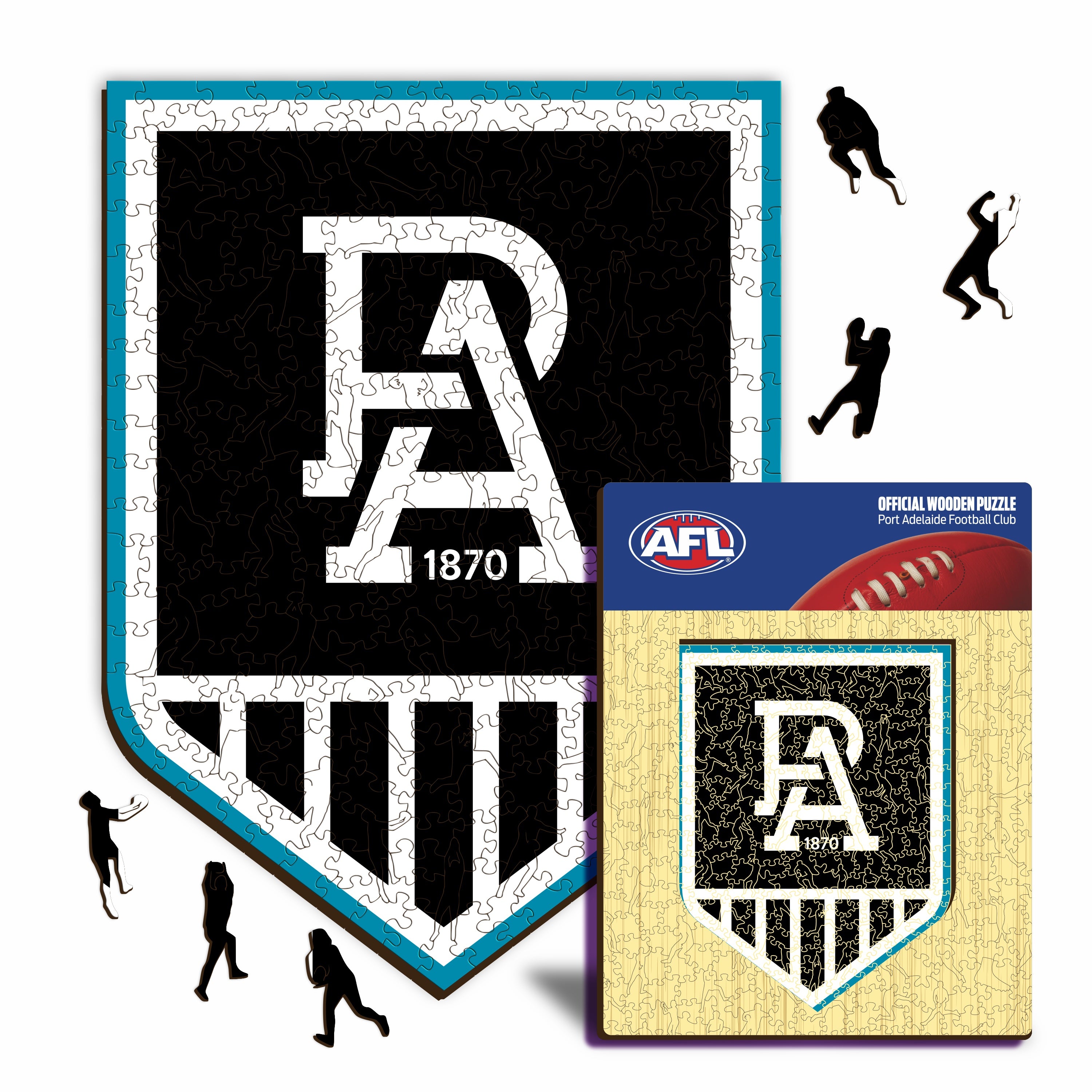 Port Adelaide FC Logo - Wooden Puzzle