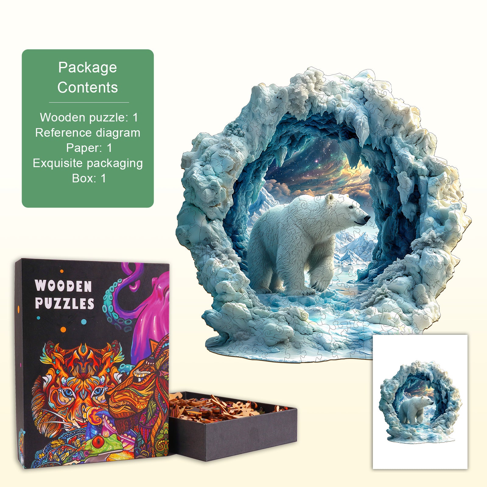 3D Arctic Glory Wooden Jigsaw Puzzle