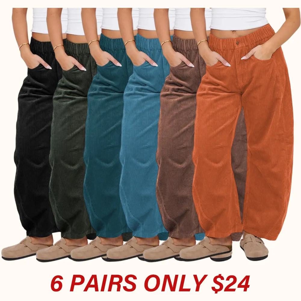 Corduroy Barrel Pants for Women Cord Pants