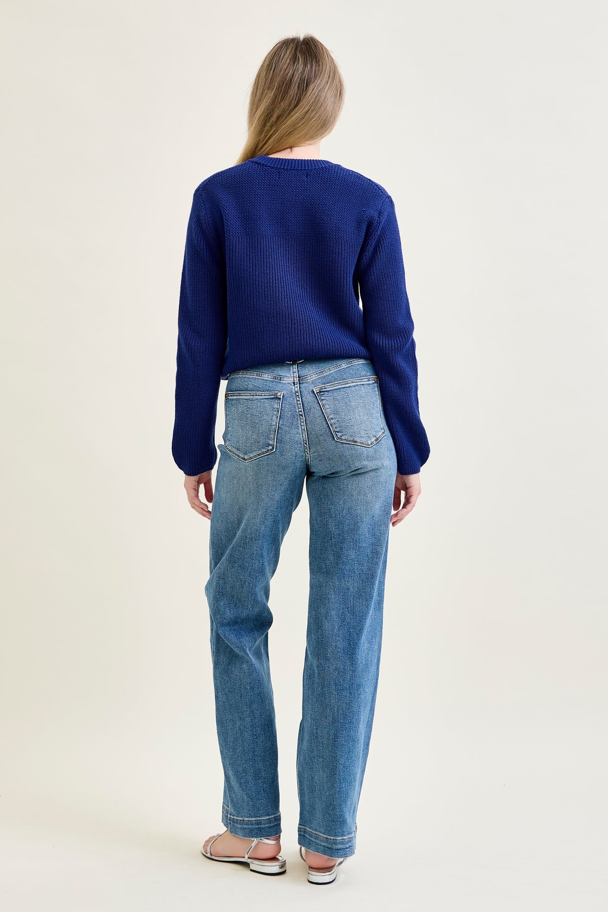 Eliza High Rise Wide Legs with Starry Flair