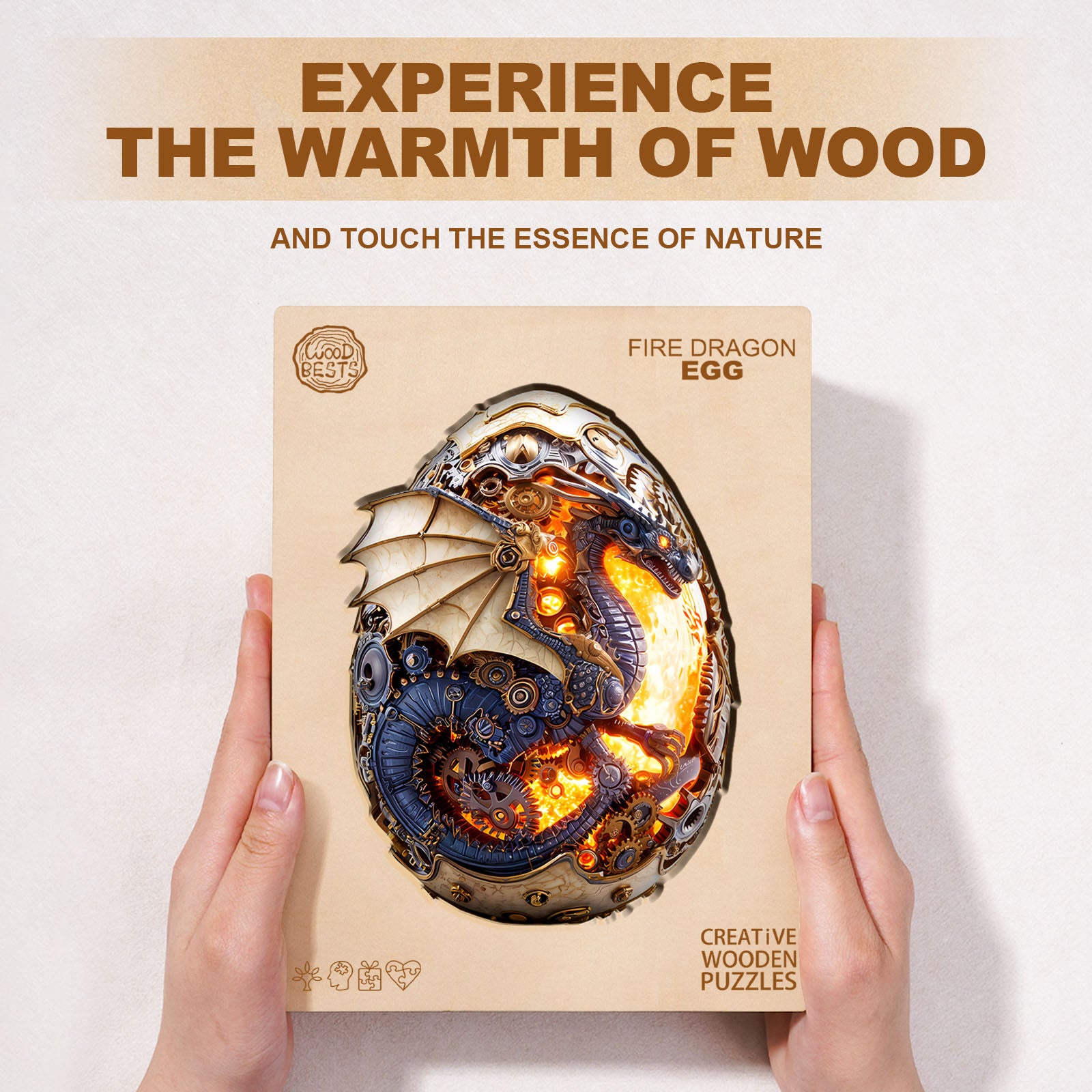 Fire Dragon Egg Wooden Jigsaw Puzzle