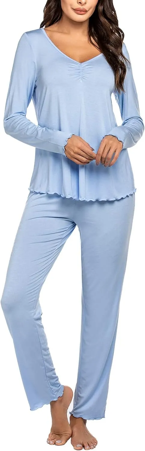 Womens Pajama Sets 2 Piece Lounge Set Fall Winter Pajamas