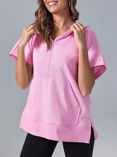 Womens Oversized Half Zip Hoodies (Less than $3 each!)