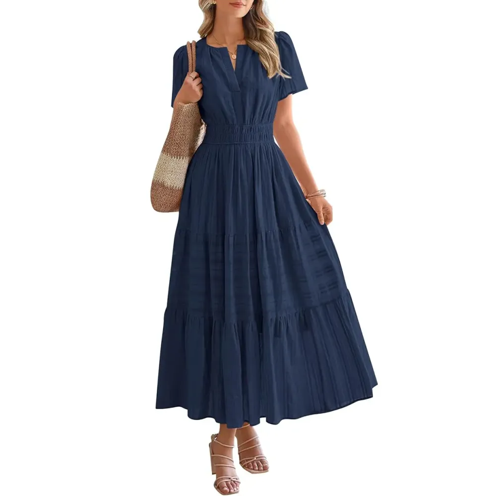 Women's 2026 Summer Casual Long Dress with Pockets