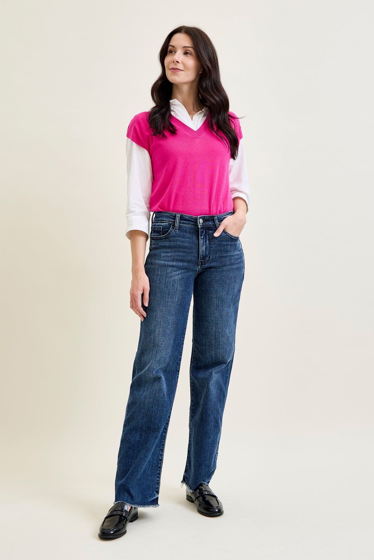 Carrie Mid Rise Wide Leg